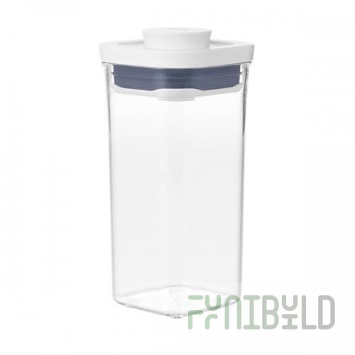OXO Good Grips 0.5 Qt. Clear Square SAN Plastic Food Storage Container with White POP Lid