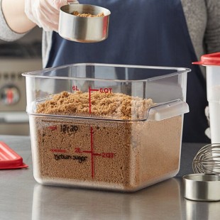 Vigor 6 Qt. Clear Square Polycarbonate Food Storage Container Vigor 6 Qt. Clear Square Polycarbonate Food Storage Container