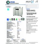 Hoshizaki Steelheart B Series UR36B-01 36 Hoshizaki Steelheart B Series UR36B-01 36