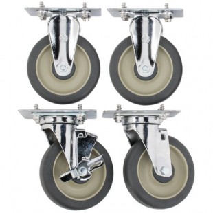 Cambro UPCS400CK Rigid and Swivel Stem Casters - 4/Set