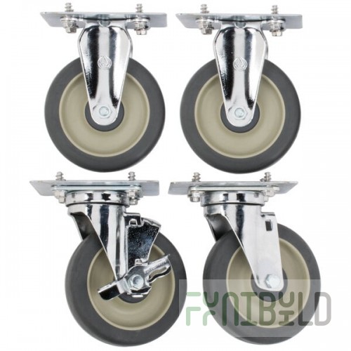 Cambro UPCS400CK Rigid and Swivel Stem Casters - 4/Set