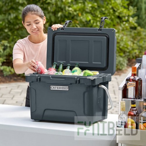 CaterGator CG20CHR Charcoal 20 Qt. Rotomolded Outdoor Cooler / Ice Chest