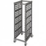 Cambro UPR1826FA20 Camshelving® Ultimate 20 Pan End Load Bun / Sheet Pan Rack with Metal Casters - Assembled