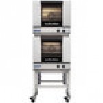Moffat E23M3/2C Turbofan Double Deck Half Size Electric Convection Oven with Mechanical Controls and Casters - 208V, 1 Phase, 5.4 kW Moffat E23M3/2C Turbofan Double Deck Half Size Electric Convection Oven with Mechanical Controls and Casters - 208V, 1 Phase, 5.4 kW
