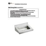 Just Manufacturing A186652 Stainless Steel Wall Hung Single Bowl Surgeon Scrub Sink with 2 Faucet Holes - 20 Just Manufacturing A186652 Stainless Steel Wall Hung Single Bowl Surgeon Scrub Sink with 2 Faucet Holes - 20