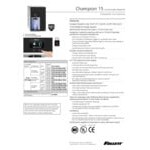 Follett 15CI114A-HW-CL-ST-00 Champion 15 Series Air-Cooled Chewblet Countertop Ice Maker and Hot / Ambient Water Dispenser with 15 lb. Bin and Filter - 115V, 100 lb.