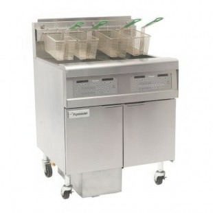 Frymaster FPGL230-2RCA Natural Gas Floor Fryer with Full Left Frypot / Right Split Pot and Automatic Top Off - 150,000 BTU