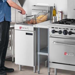 Wolf by Vulcan WF400-2 45-50 lb. Liquid Propane Floor Fryer - 120,000 BTU Wolf by Vulcan WF400-2 45-50 lb. Liquid Propane Floor Fryer - 120,000 BTU