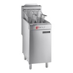 Wolf by Vulcan WF400-2 45-50 lb. Liquid Propane Floor Fryer - 120,000 BTU