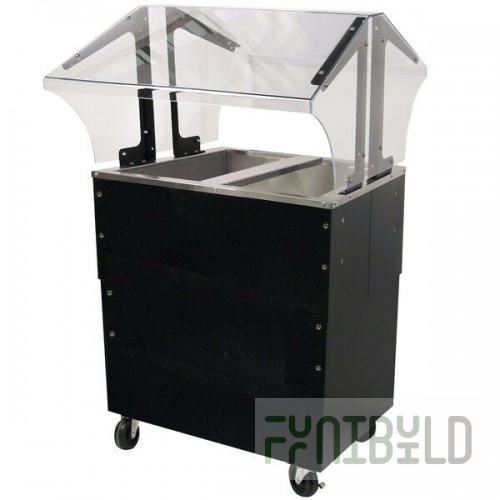 Advance Tabco B2-CPU-B-SB Two Well Everyday Buffet Ice-Cooled Table with Enclosed Base - Open Well