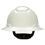 3M H-801V White 4-Point Ratchet Suspension Vented Full Brim Hard Hat