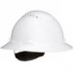 3M H-801V White 4-Point Ratchet Suspension Vented Full Brim Hard Hat