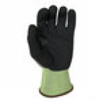 Armor Guys Kyorene Pro 00-830-L Gray 18 Gauge A3 Graphene Gloves with Black HCT Microfoam Nitrile Palm Coating and Yellow Cuff - Large