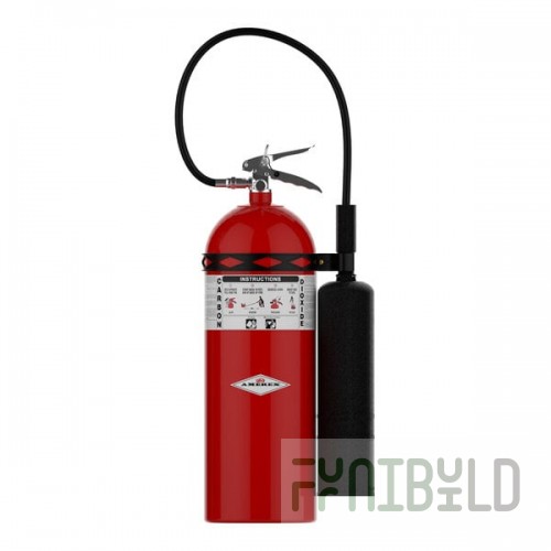 Amerex 332 20 lb. Carbon Dioxide BC Fire Extinguisher with Hose and Horn 1708 - UL Rating 10B:C