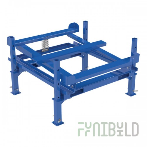 Vestil Blue Steel Intermediate Bulk Container Tilt Stand with Adjustable Legs and 5-Degree Maximum Tilt Angle IBC-TLT-FPL - 4,400 lb. Capacity