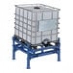 Vestil Blue Steel Intermediate Bulk Container Tilt Stand with Adjustable Legs and 5-Degree Maximum Tilt Angle IBC-TLT-FPL - 4,400 lb. Capacity