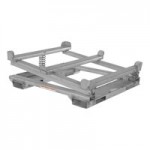 Vestil Blue Steel Intermediate Bulk Container Tilt Stand with Adjustable Legs and 5-Degree Maximum Tilt Angle IBC-TLT-FPL - 4,400 lb. Capacity