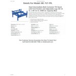 Vestil Blue Steel Intermediate Bulk Container Tilt Stand with Adjustable Legs and 5-Degree Maximum Tilt Angle IBC-TLT-FPL - 4,400 lb. Capacity