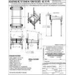 Vestil Blue Steel Intermediate Bulk Container Tilt Stand with Adjustable Legs and 5-Degree Maximum Tilt Angle IBC-TLT-FPL - 4,400 lb. Capacity