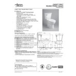 American Standard Cadet PRO 215DA104.020 White Vitreous China Floor-Mount Standard Height Round High-Efficiency Toilet - 1.28 GPF