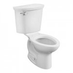 American Standard Cadet PRO 215DA104.020 White Vitreous China Floor-Mount Standard Height Round High-Efficiency Toilet - 1.28 GPF