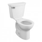 American Standard Cadet PRO 215DA104.020 White Vitreous China Floor-Mount Standard Height Round High-Efficiency Toilet - 1.28 GPF