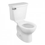 American Standard Cadet PRO 215DA104.020 White Vitreous China Floor-Mount Standard Height Round High-Efficiency Toilet - 1.28 GPF
