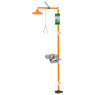 Guardian Equipment G1909BC Safety Station with WideArea Eye / Face Wash and Stainless Steel Bowl / Cover