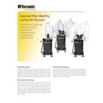 Tornado 98451 55 Gallon Quad Venturi Air Wet / Dry Industrial Vacuum with External Filter Tornado 98451 55 Gallon Quad Venturi Air Wet / Dry Industrial Vacuum with External Filter