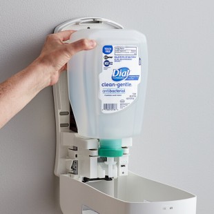 Dial DIA32106 Clean and Gentle FIT Universal Touch-Free 1 Liter Antibacterial Foaming Hand Wash Refill - 3/Case Dial DIA32106 Clean and Gentle FIT Universal Touch-Free 1 Liter Antibacterial Foaming Hand Wash Refill - 3/Case