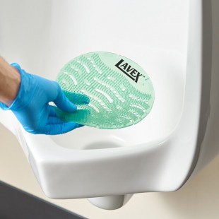 Lavex Cucumber Melon Scent EVA Deodorizing Gel Urinal Screen - 10/Case Lavex Cucumber Melon Scent EVA Deodorizing Gel Urinal Screen - 10/Case