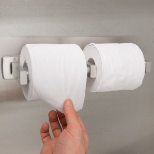 Bobrick B-76867 ClassicSeries Surface-Mounted Double Toilet Tissue Dispenser with Satin Finish Bobrick B-76867 ClassicSeries Surface-Mounted Double Toilet Tissue Dispenser with Satin Finish