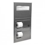 Bobrick B-76867 ClassicSeries Surface-Mounted Double Toilet Tissue Dispenser with Satin Finish