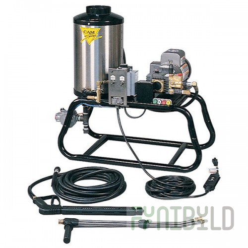 Cam Spray 1500STNEF Stationary Natural Gas Fired Electric Hot Water Pressure Washer with 50' Hose - 1500 PSI; 3.0 GPM