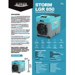 AlorAir Storm LGR 850 Blue Industrial Commercial Dehumidifier with Pump - 115V AlorAir Storm LGR 850 Blue Industrial Commercial Dehumidifier with Pump - 115V