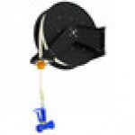 T&S B-7245-06 50' Open Epoxy Coated Steel Hose Reel with MV-2522-34 7/16