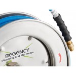 Regency Open Stainless Steel Hose Reel with 35' x 3/8
