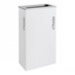 Ex-Cell Kaiser RC-KD17-T BT-WHT Black Tie Kaleidoscope White Gloss 17 Gallon Rectangular Trash Can