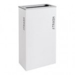 Ex-Cell Kaiser RC-KD17-T BT-WHT Black Tie Kaleidoscope White Gloss 17 Gallon Rectangular Trash Can