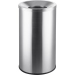 Lancaster Table & Seating 30 Gallon Stainless Steel Round Decorative Trash Can