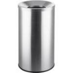 Lancaster Table & Seating 30 Gallon Stainless Steel Round Decorative Trash Can