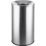 Lancaster Table & Seating 30 Gallon Stainless Steel Round Decorative Trash Can