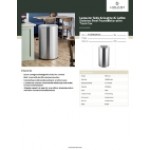 Lancaster Table & Seating 30 Gallon Stainless Steel Round Decorative Trash Can