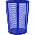 Witt Industries EXP-52RD 48 Gallon Red Steel Mesh Round Outdoor Trash Can Witt Industries EXP-52RD 48 Gallon Red Steel Mesh Round Outdoor Trash Can