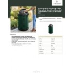 Lancaster Table & Seating 36 Gallon Heavy-Duty Round Green Expanded Steel Outdoor Trash Can with Dome Lid