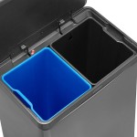 Rubbermaid® 2145987 10.5 Gallon Metal Dual Stream Step-On Trash Can
