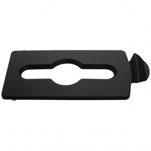 Rubbermaid® 2007895 Slim Jim Recycling Black Rectangular Hinged Mixed Recycling Lid Insert
