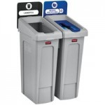Rubbermaid® 2007895 Slim Jim Recycling Black Rectangular Hinged Mixed Recycling Lid Insert Rubbermaid® 2007895 Slim Jim Recycling Black Rectangular Hinged Mixed Recycling Lid Insert