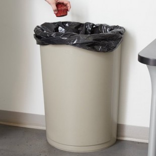 Rubbermaid® FG352000BEIG Untouchable 21 Gallon Beige Half Round Trash Can Rubbermaid® FG352000BEIG Untouchable 21 Gallon Beige Half Round Trash Can