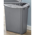 Lavex 16 Gallon Gray Slim Rectangular Trash Can with Flat Lid Lavex 16 Gallon Gray Slim Rectangular Trash Can with Flat Lid
